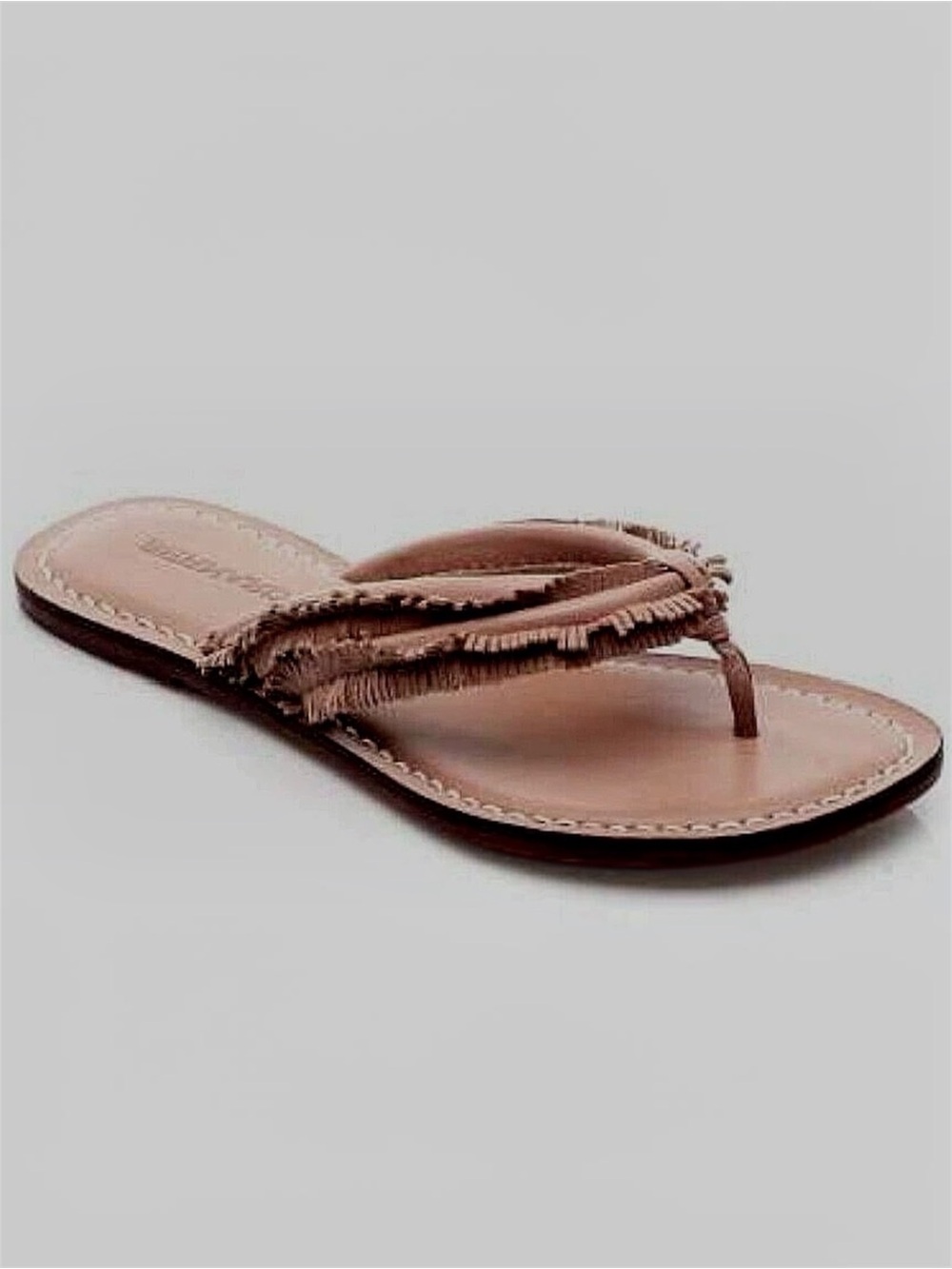 Bernardo Miami Fringe Flat Thong Sandal in Blush Size 6